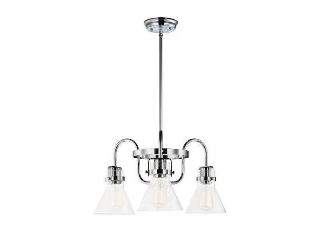 MAXIM LIGHTING 26116CDPC Seafarer 3-Light 21.5' Wide Polished Chrome Chandelier