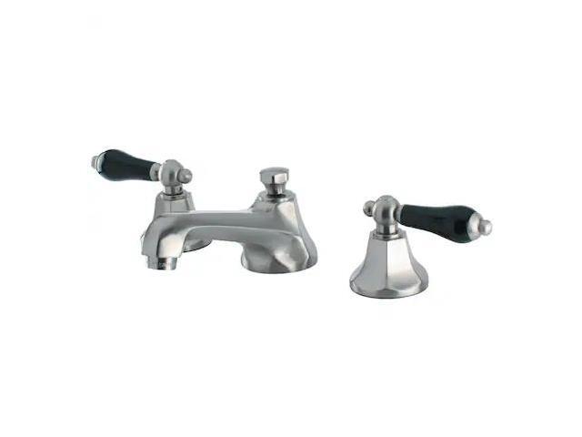 Kingston Brass KS4468PKL Metropolitan Onyx Widespread Lavatory Faucet With Black