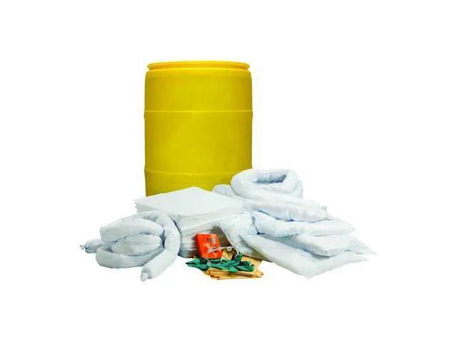 CONDOR 35ZR99 Spill Kit, 32 gal Volume Absorbed per Kit, 55 gal Capacity, Drum,