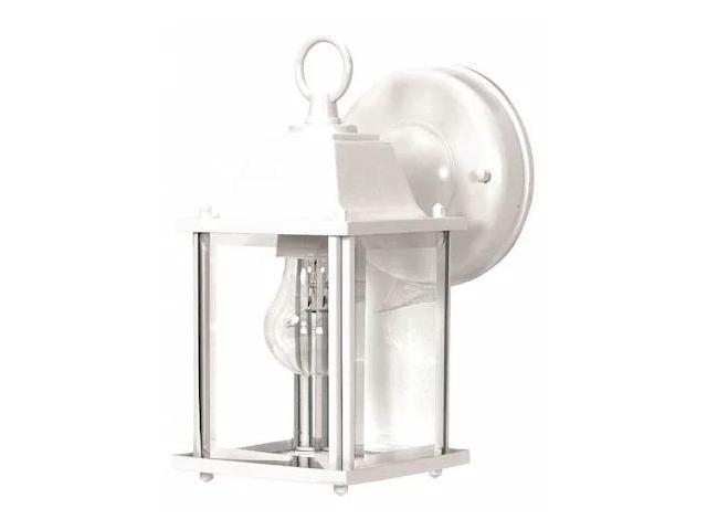 NUVO 60-3463 1-Light 8-5/8 in. Wall Lantern Cube Lantern with Clear Beveled