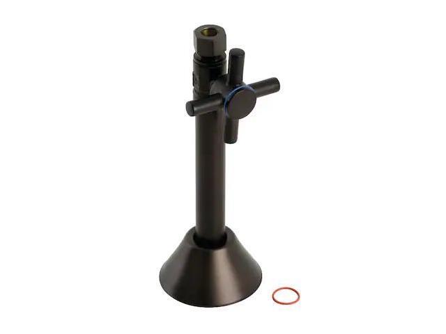 Kingston Brass CC83255DX Concord 1/2' Sweat x 3/8' O. D. Comp Straight Shut Off Valve with 5' Extension, Oil Rubbed Bronze