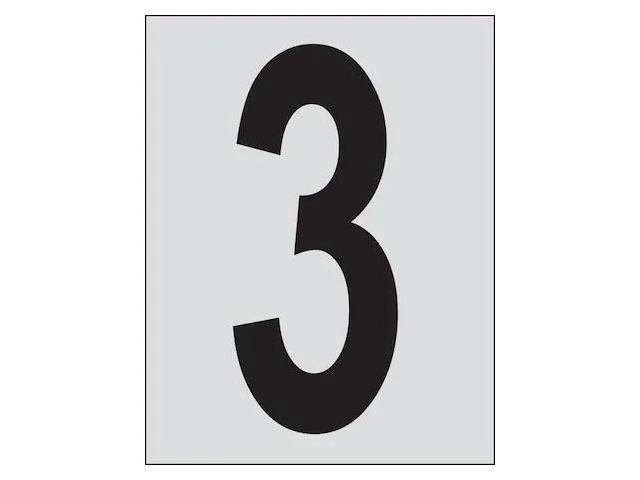 BRADY 5900-3 Number Label,1in. H Character,PK25