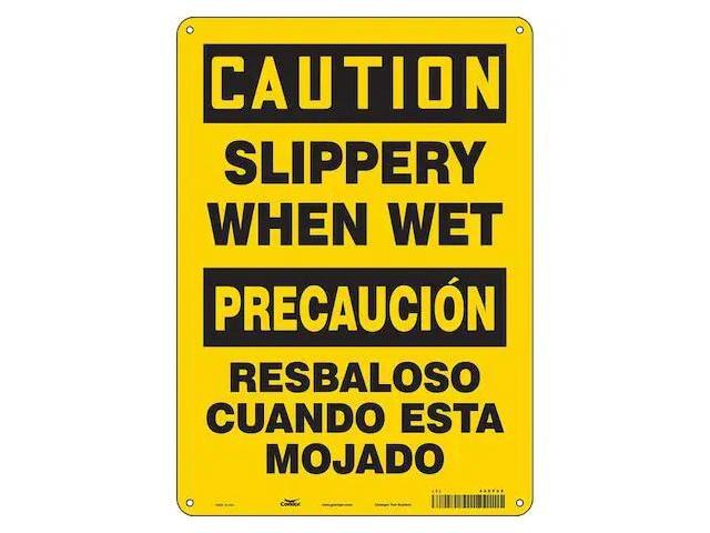 CONDOR 469P09 Safety Sign, 14 in Height, 10 in Width, Polyethylene, Vertical