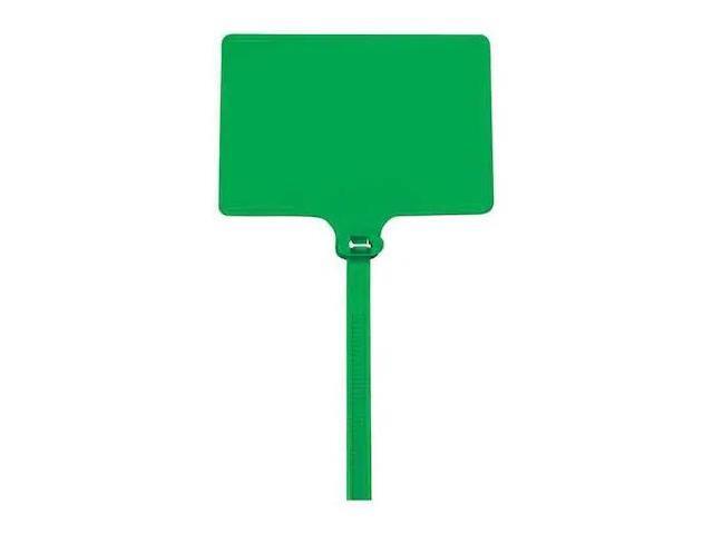 PARTNERS BRAND CTID81 Cable Tie, 6 in L, Green, 120 lb Strength, 100 PK
