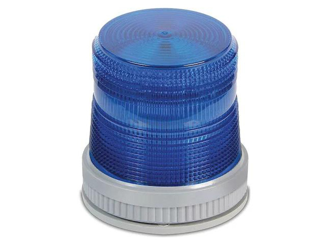 EDWARDS SIGNALING 105XBRMB120A Warning Light, Blue, LED, 120V AC, 65 FPM, 3 3/4