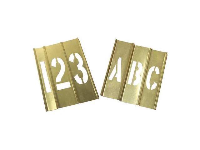 ZORO SELECT 20Y503 Stencil Kit, Combination Set, Letters and Numbers, 1 1/2 in