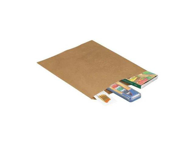 PARTNERS BRAND BGM104K Flat Merchandise Bags, 10' x 13', Kraft, PK1000
