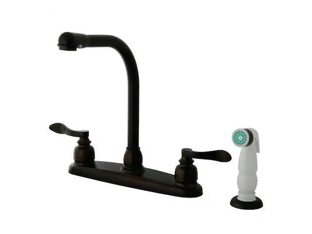 Kingston Brass KB8755NFL NUWAVE FRENCH 8in Centerset High Arch Kitchen Faucet wi