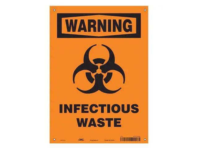 CONDOR 447X65 Safety Sign, 14 in Height, 10 in Width, Aluminum, Vertical