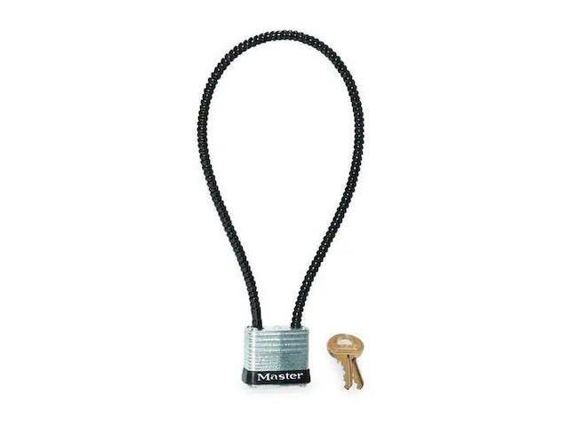 Armored Cable Lock, H 14 In, Steel, KD