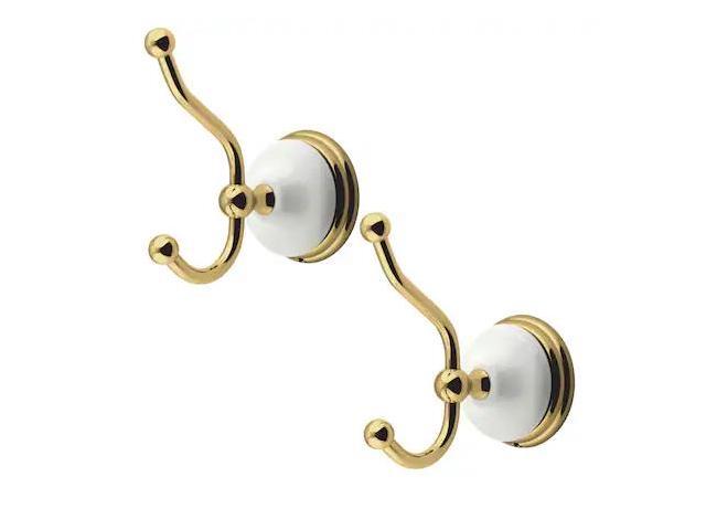 Kingston Brass BAK1117PB Victorian 2-Piece Robe Hook, Polished Brass
