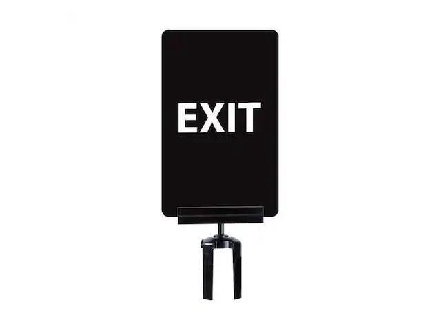 TENSABARRIER SIGN-0711-250-33-V-S03 BRKT-HDSC-33 Acrylic Sign for Tensabarrier