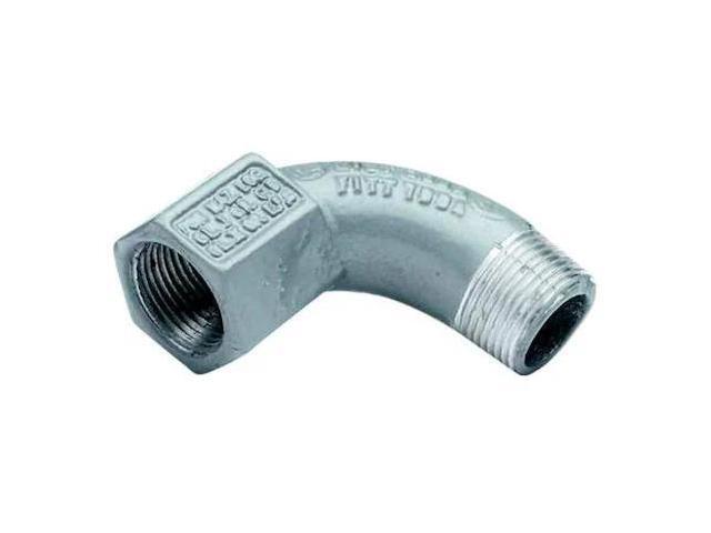HUBBELL KILLARK BL-90-1MWW IMC 90 Deg Elbow, 1/2 in, Threaded, Iron, Powder