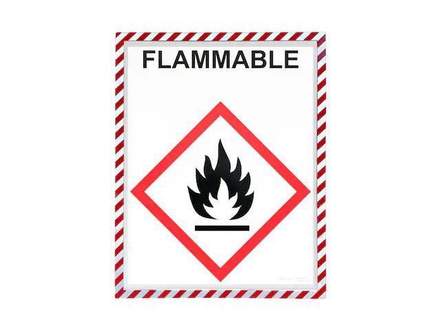 C-LINE PRODUCTS 44212 Magnetic Safety Striped Document Frame, Assorted, 9' x