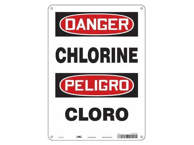 CONDOR 470T48 Safety Sign, 14 in Height, 10 in Width, Polyethylene, Vertical
