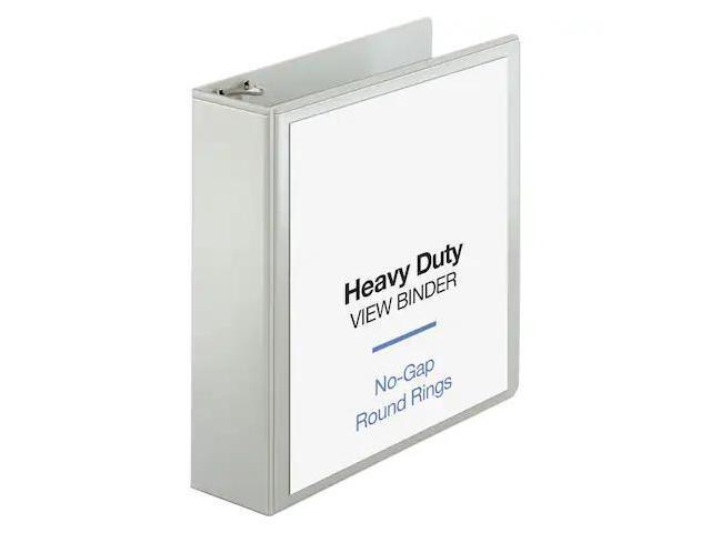 Business Source View Binder Round Ring 3' Cap Letter-size White 19751