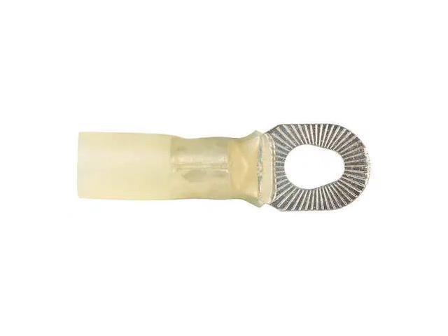 VELVAC 3141M Ring Terminal, #6, #8, #10 Stud Size, 10 AWG, 600 V, Heat Shrink