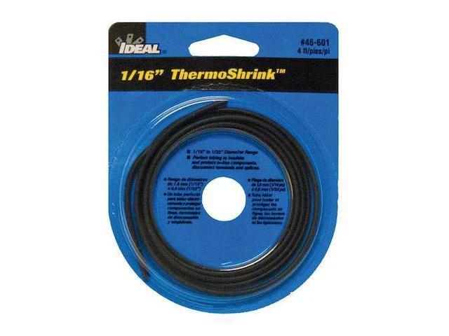 IDEAL 46-601 Heat Shrink Tube, Thin Wall, 2:1 I. D. Shrink Ratio, 0.08 in I. D.