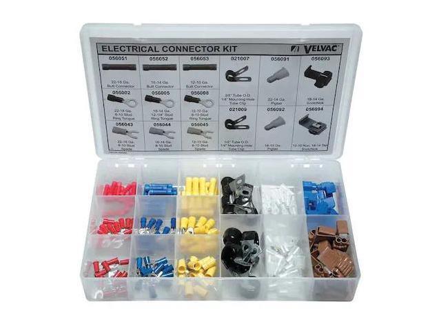 VELVAC 056109 Wire Connector & Terminal Kit, 10 AWG, Vinyl Insulated, Assorted,