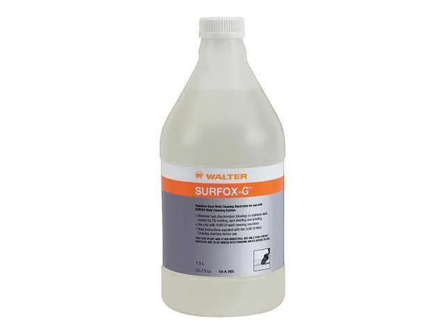 WALTER SURFACE TECHNOLOGIES 54A065 Weld Cleaning Electrolyte,50.7 oz.