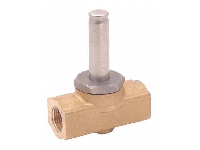 DAYTON 016654 Brass Solenoid Valve Less Coil, Normally Closed, 3/8 in Pipe Size