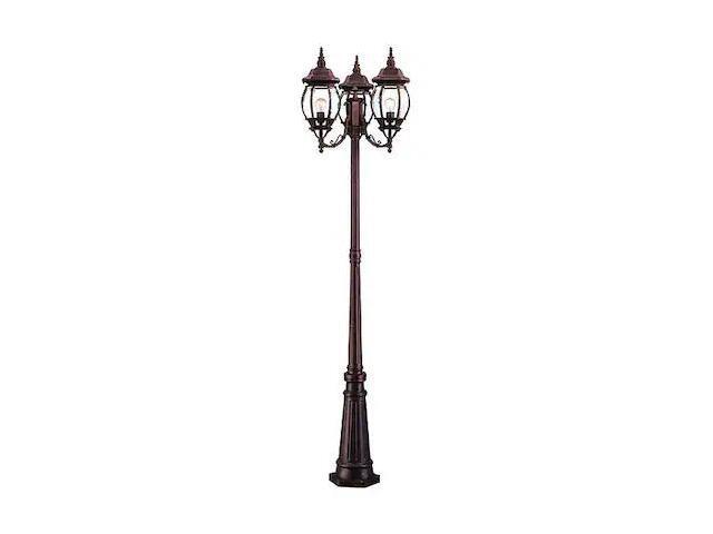 ACCLAIM LIGHTING 5179BW Post Light,3-Head,Burled Walnut