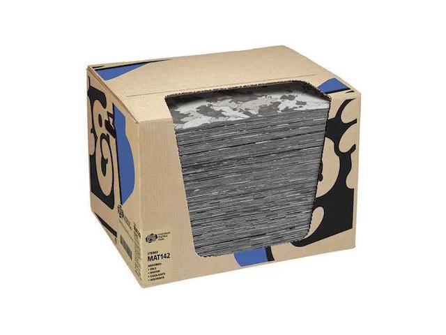PIG MAT142 Sorbent Pad, 26 gal, 16 in x 20 in, Universal, Gray, Polypropylene
