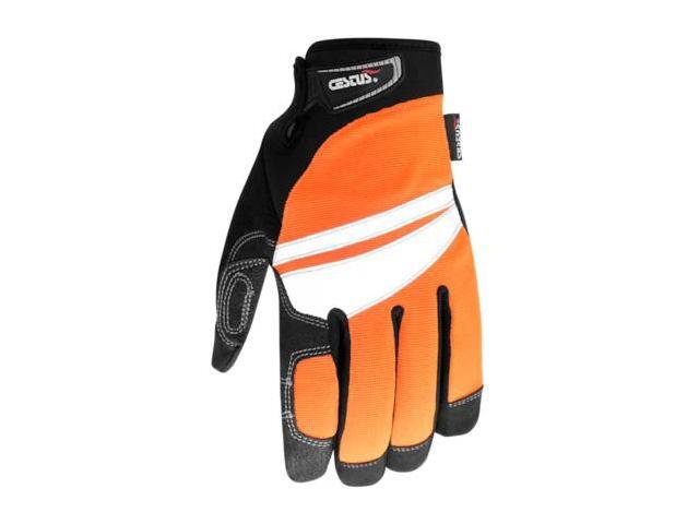 CESTUS 6085-XL Hi-Vis Reflective Work Gloves, Skid-X Rough Out Coarse Palm,