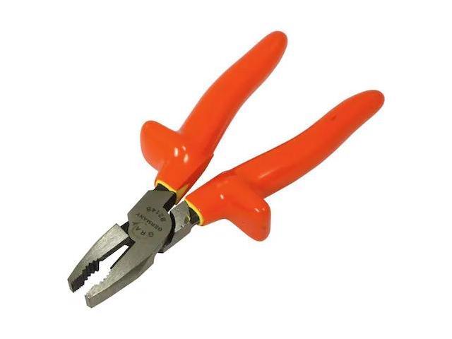 GRAY TOOLS B214B-I 8' Lineman's Combination Pliers, With Cutter, 1000V Insulated
