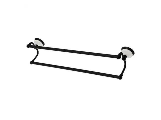 Kingston Brass BA1113MB Victorian 24' Dual Towel Bar, Matte Black