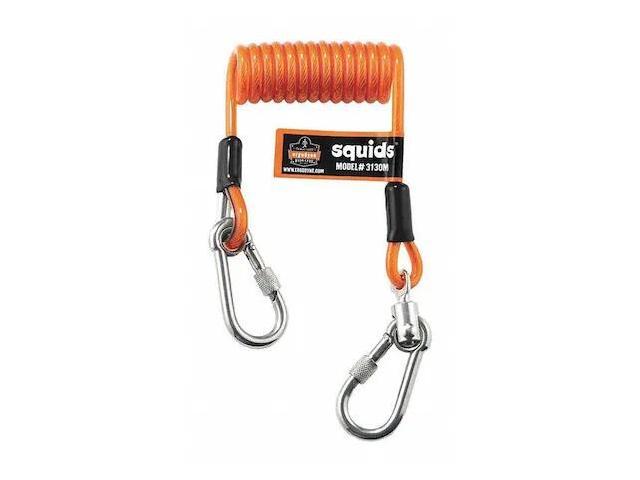 ERGODYNE 3130M Standard Orange Coiled Cable Lanyard-5lb