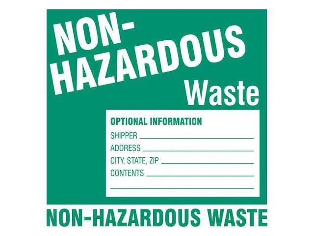 BRADY 60447 Hazardous Waste Labl,Semi-Glss Ppr,PK100