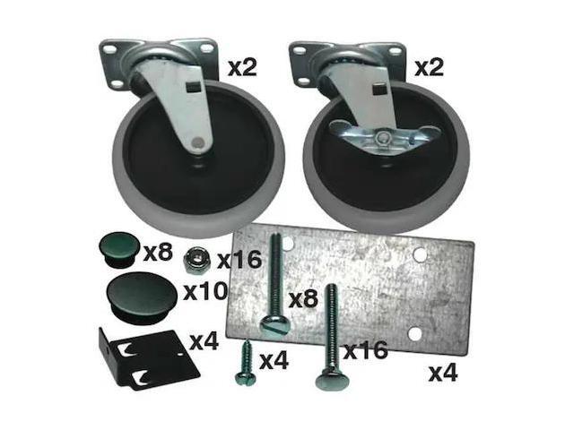 RUBBERMAID COMMERCIAL FG3317L1BLA Caster Kit with Hardware