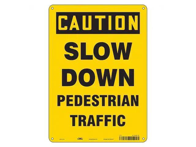 CONDOR 476M79 Safety Sign, 14 in Height, 10 in Width, Polyethylene, Vertical