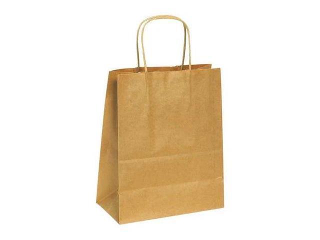 PARTNERS BRAND BGS103K Paper Shopping Bags, 8 x 4 1/2 x 10 1/4, Kraft, PK250