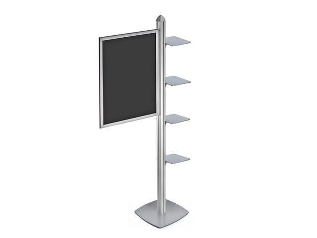 AZAR DISPLAYS 300295-SLV Sky Tower Display Kit W/ 22'x28' Slide-in Frame and 4