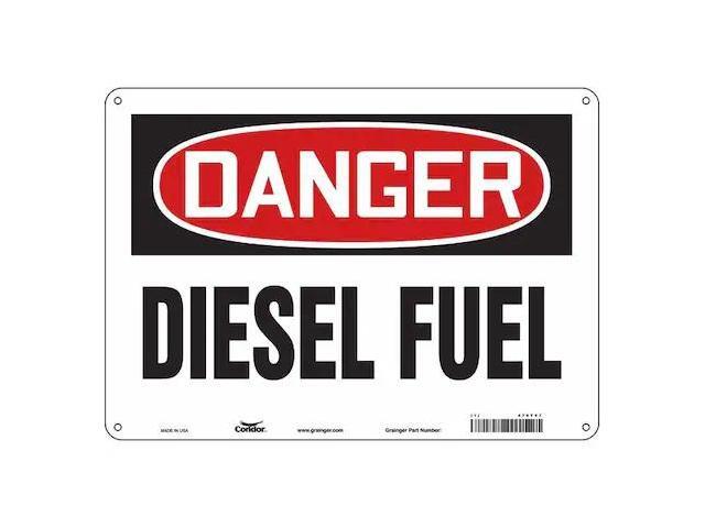 CONDOR 470T97 Safety Sign, 10 in Height, 14 in Width, Polyethylene, Horizontal