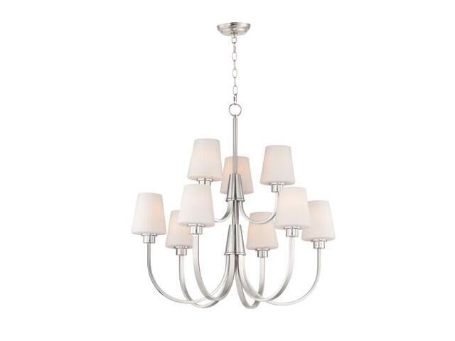 MAXIM LIGHTING 11826SWSN Shelter 9-Light 30' Wide Satin Nickel Chandelier