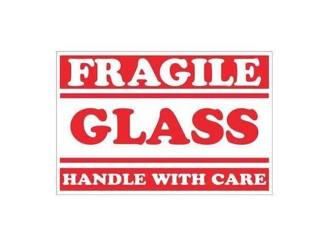 TAPE LOGIC DL1058 Tape Logic Labels, 'Fragile - Glass - Handle With Care, 2' x
