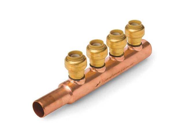SHARKBITE 22998LF Push Fit Manifold,LF CU,Push Fit,1 In. W