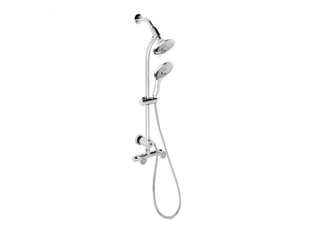 KEENEY MFG SYM018CP Shower Faucet Kit, Polished Chrome, Wall