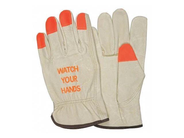 MCR SAFETY 3413HVIXL Leather Drivers Gloves, Pigskin, Slip-On, Keystone Thumb,
