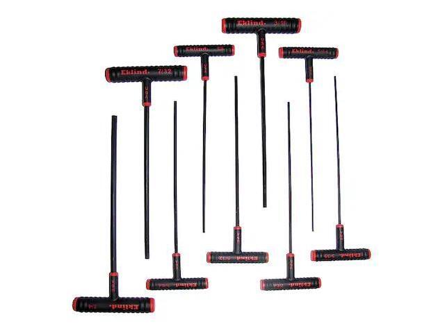 EKLIND 60909 9 Piece SAE T-Shape Hex Key Set, 60909
