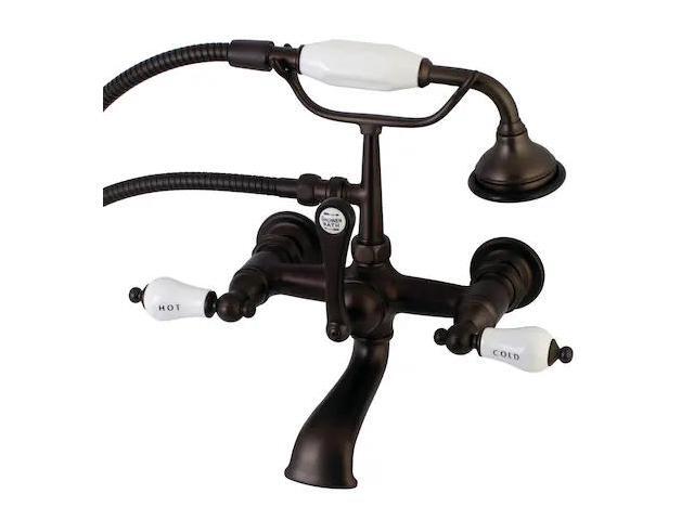 KINGSTON BRASS AE555T5 Wall-Mount Clawfoot Tub Faucet, Oil Rubbed Bronze, Tub