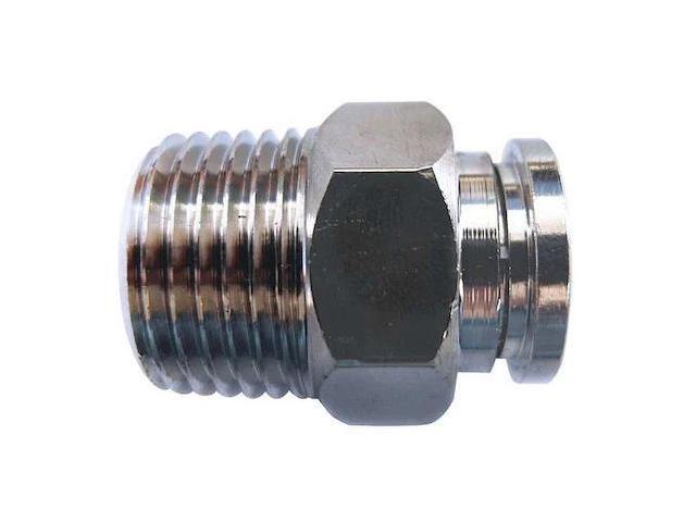 ZORO SELECT 22FR78 1/4' Tube x MNPT Nickel Brass Adapter