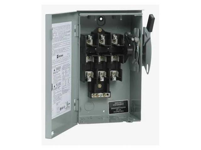 Eaton Safety Switch,240VAC,3PST,60 Amps AC HAWA DG322URB