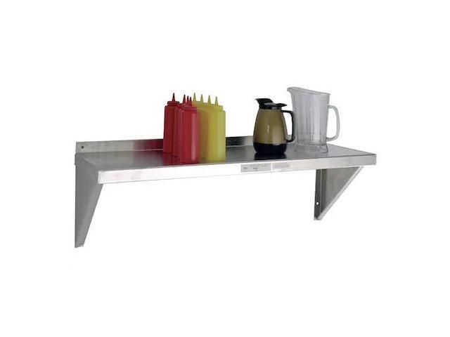 NEW AGE INDUSTRIAL NS943 Aluminum Wall Shelf, 15'D x 36'W x 13-1/4'H, Silver
