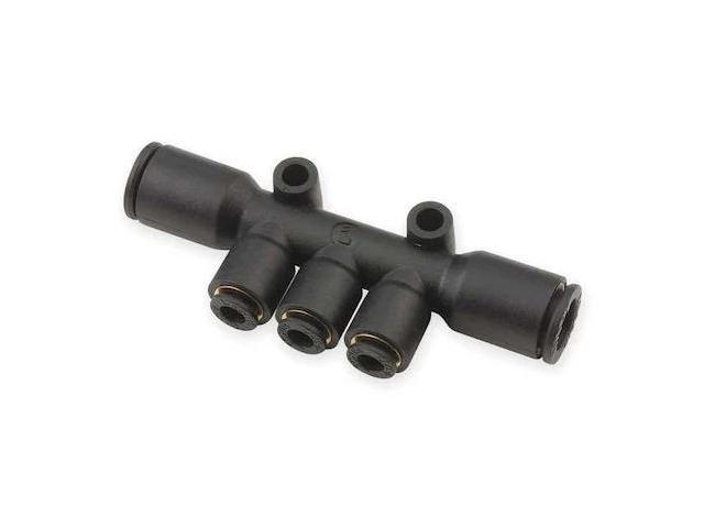 LEGRIS 3304 08 06 Push-Fit Tee Fitting, 8mm x 6mm Tube Size, Brass,