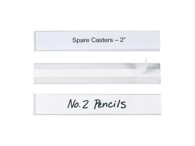 HOL-DEX LH112 Self-Adhesive Plastic Label Holder, 1' x 6', Clear, PK12