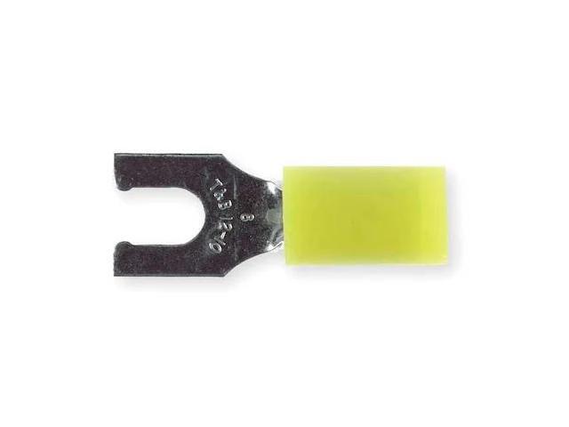 STA-KON 10RC-14FL Fork Terminal, 1/4 in Stud Size, 10 AWG, 600 V, Vinyl
